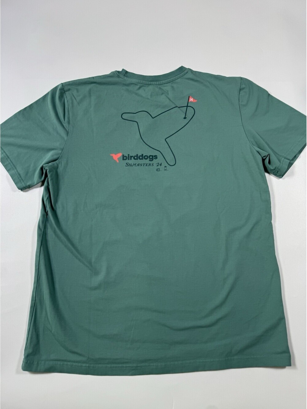 Birddogs Shmasters 2024 Golf T Shirt Men’s Large Green Masters Graphic Tee